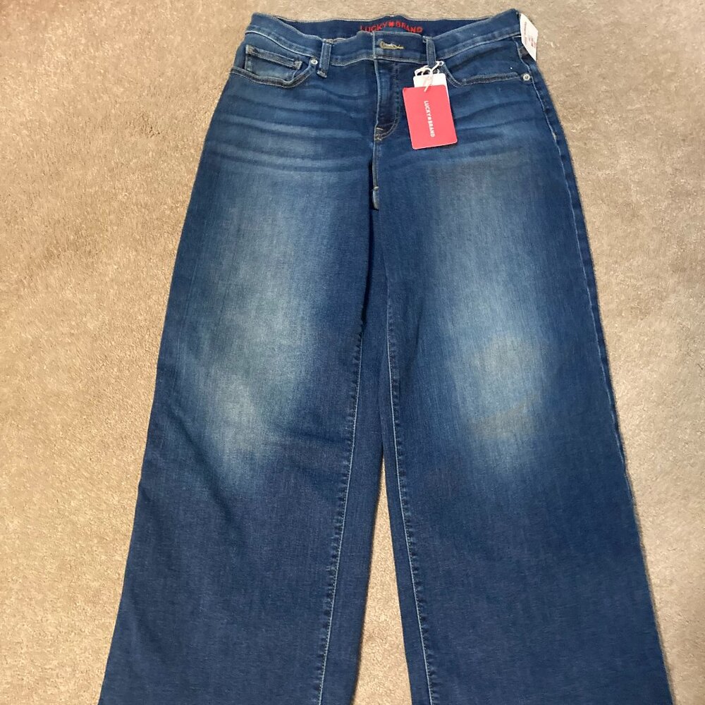 New LUCKY Mid-Low Rise Ultra Wide Jeans 6 - Picture 2 of 6